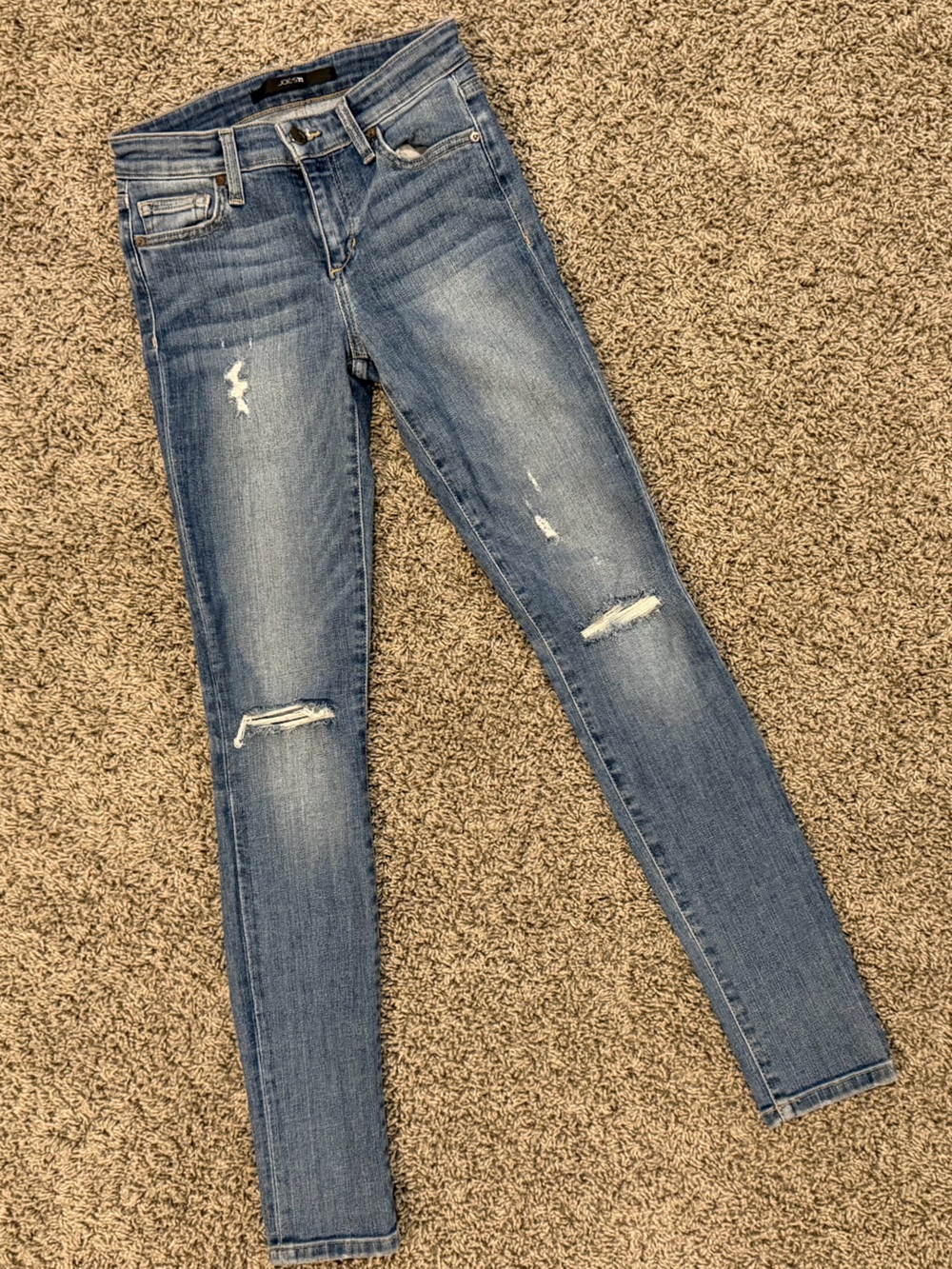 Joe's Jeans Light Blue Distressed Skinny Jeans, size 24